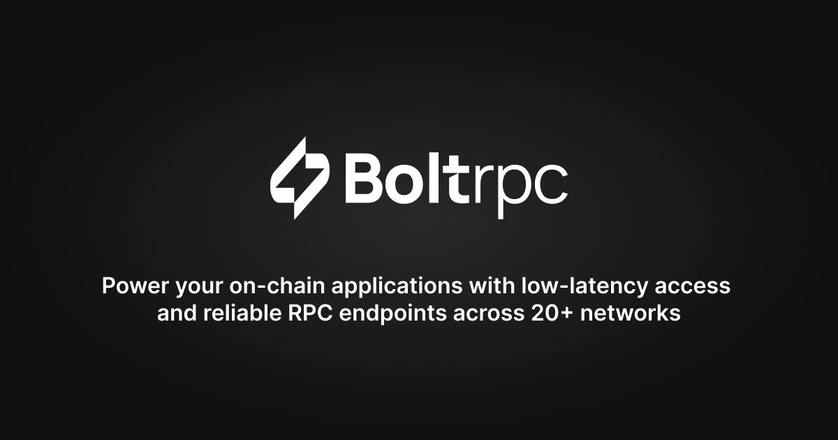 Blockchain Rpc BoltRPC | Blockchain RPC for Ethereum, Solana & 20+ Chains